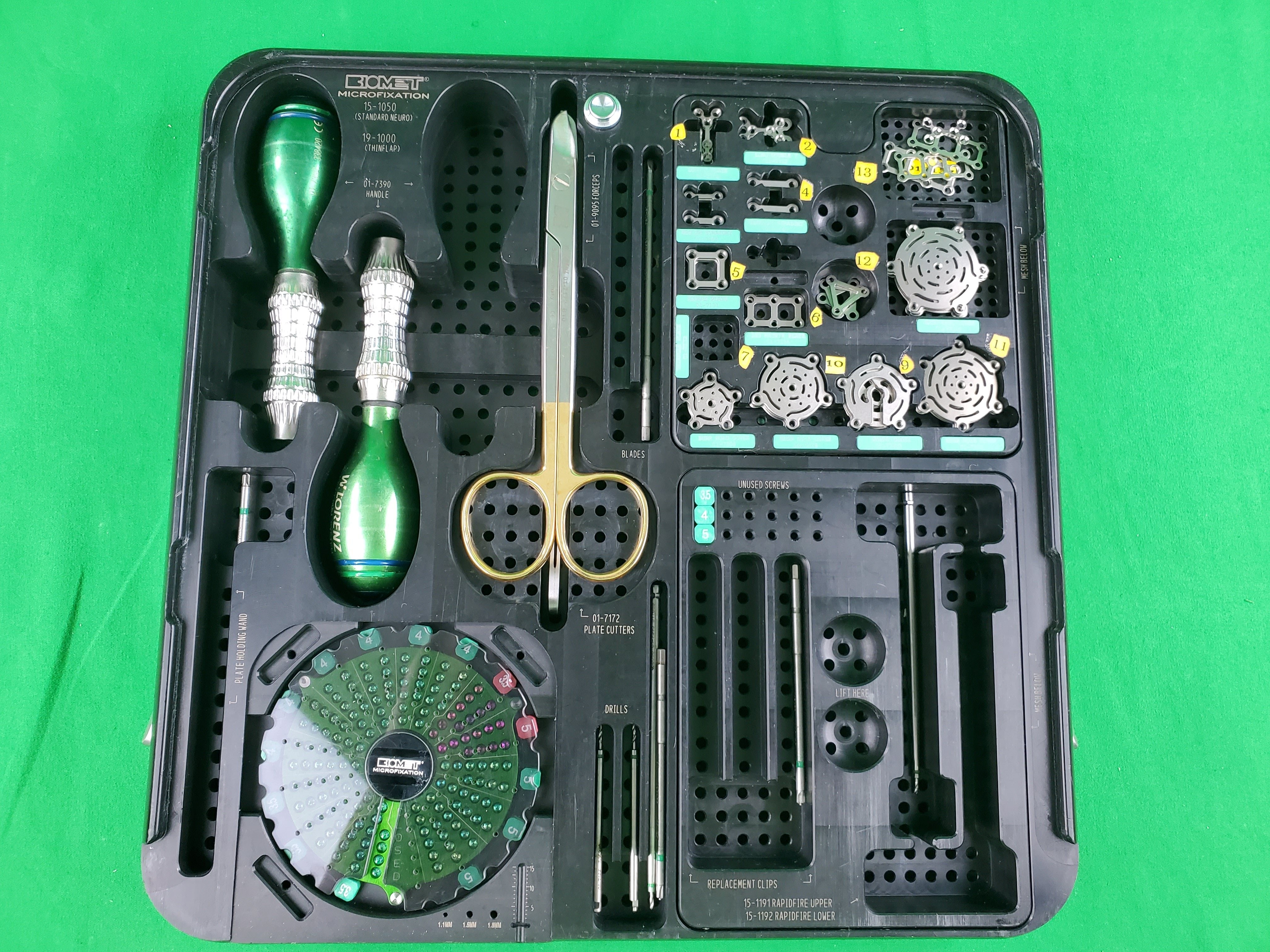 W LORENZ NEURO PLATING SYSTEM 1.5MM CRANIAL MAXILLOFACIAL PLATES