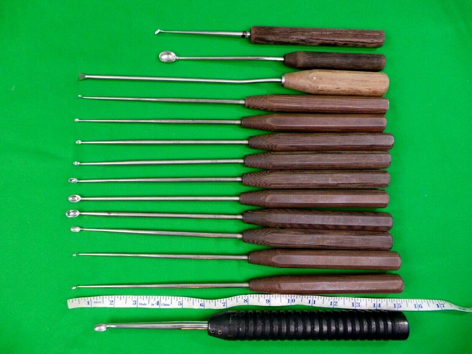 Koros Instruments Lot of Koros Neuro Spine Curette surgical set and Bone Instruments ...