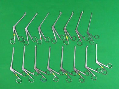 LOT of 13 various surgical ENT forceps graspers  Richards, Wolf etc.