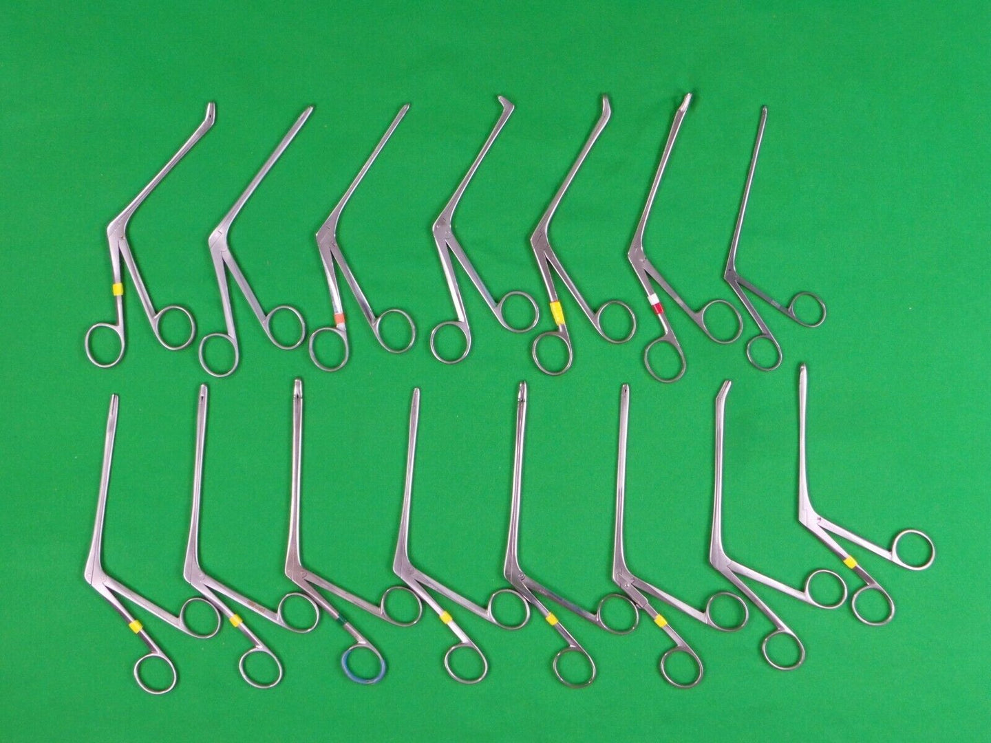 LOT of 13 various surgical ENT forceps graspers  Richards, Wolf etc.