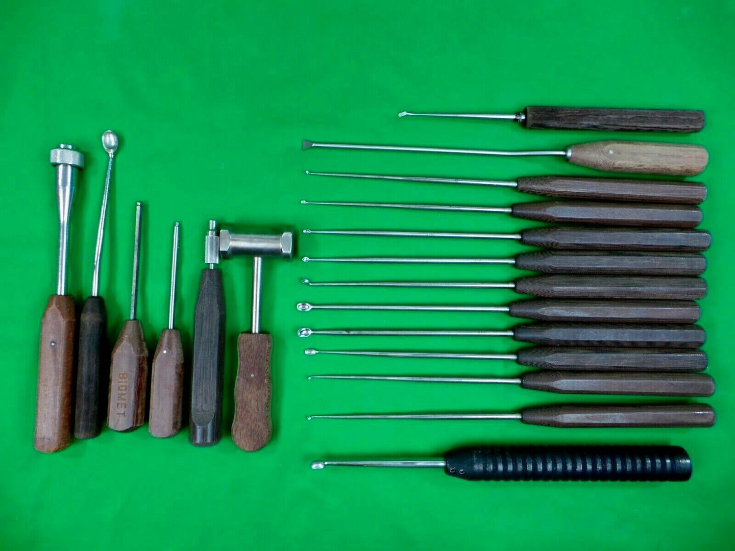 Koros Instruments Lot of Koros Neuro Spine Curette surgical set and Bone Instruments ...
